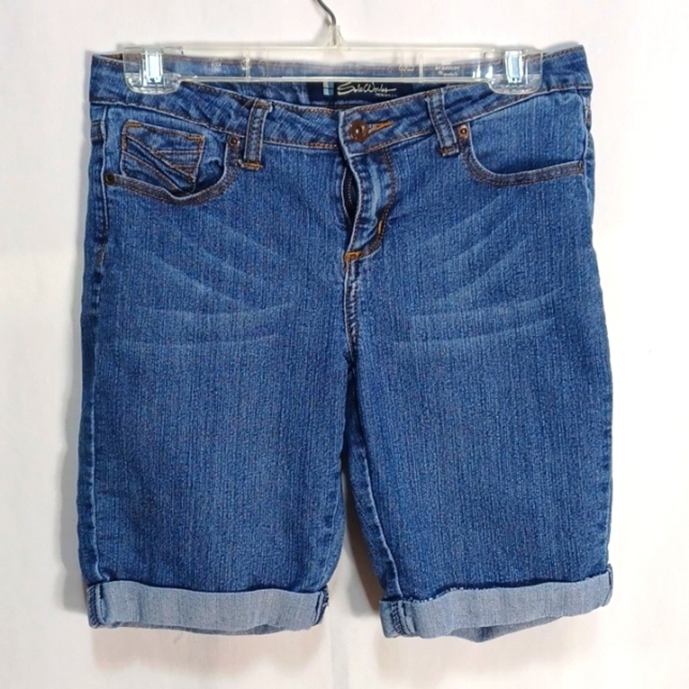 SALT WORKS WOMENS JEAN SHORTS 👖 SIZE 4 IN A BEAUTIFUL FADED BLUE DEMIN 💙